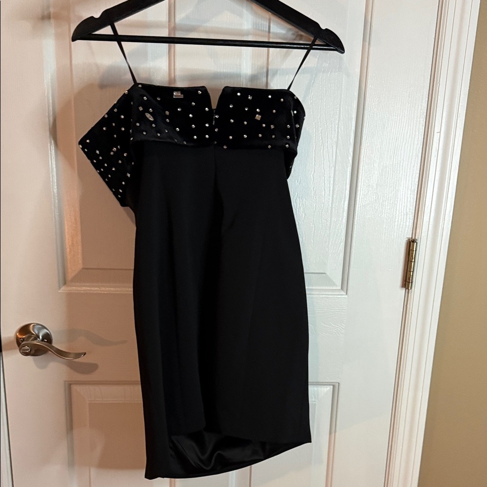 Milly Black Strapless Mini with Crystal Embellished Bandeau -New with Tags - Picture 7 of 7